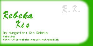 rebeka kis business card